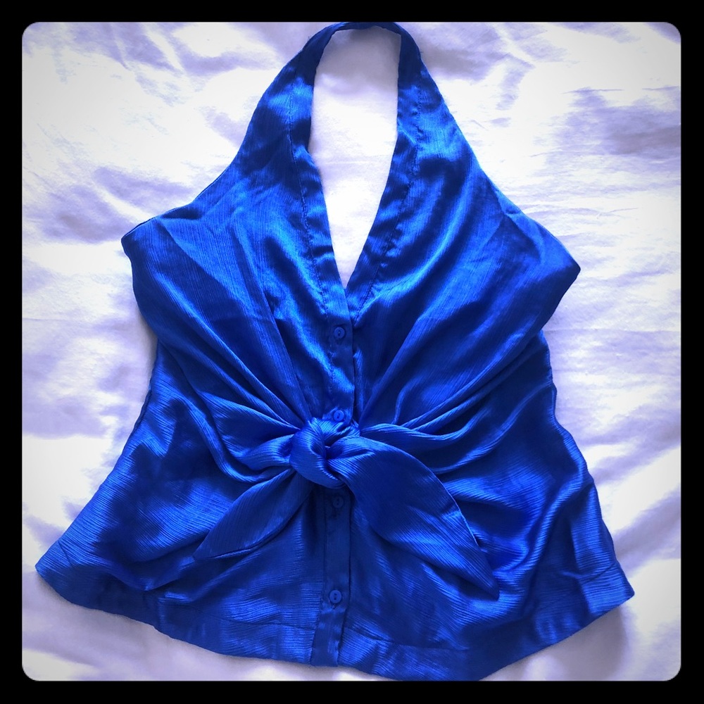 Halter top with low back